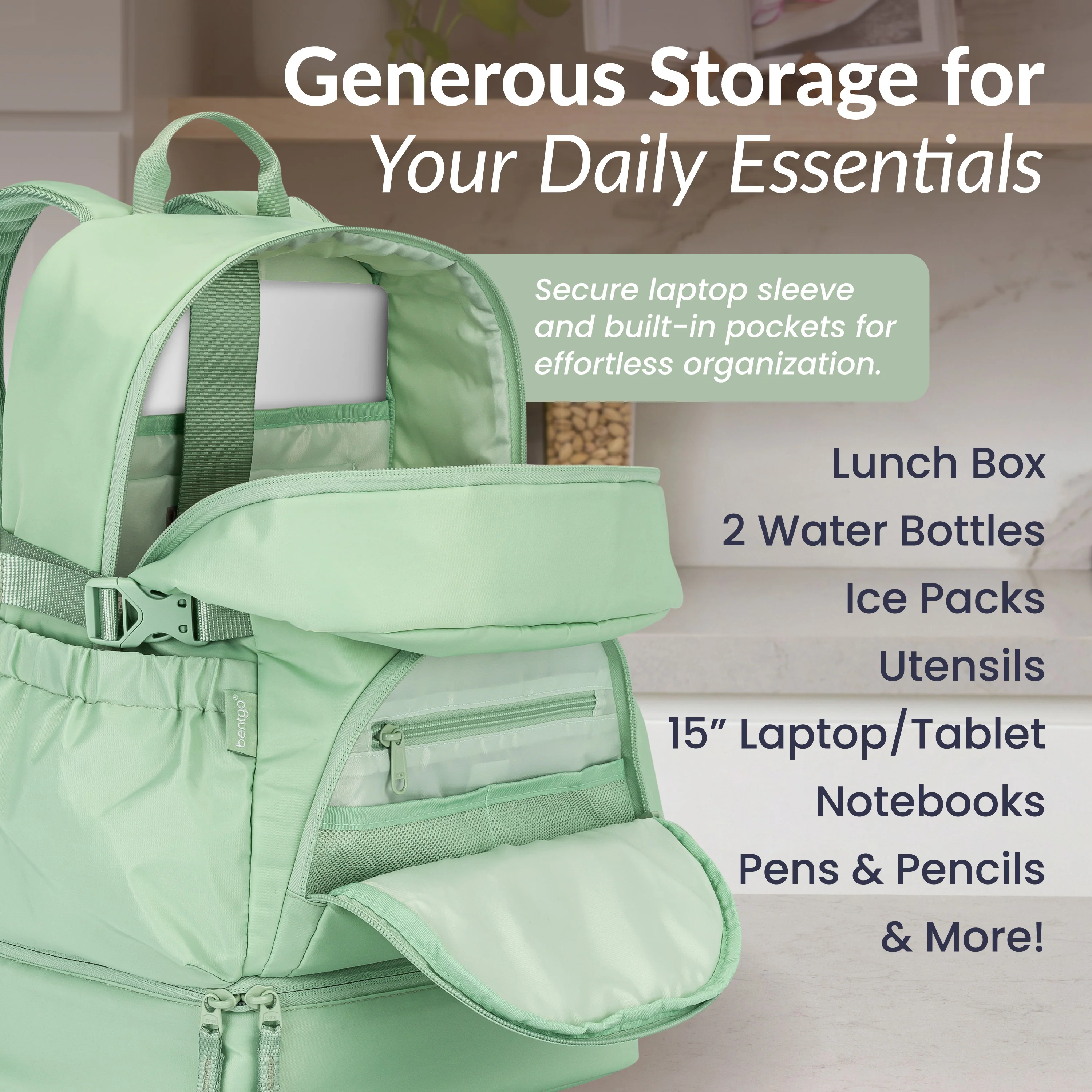Bentgo 2-in-1 Backpack & Lunch Bag - Bone - Image 10