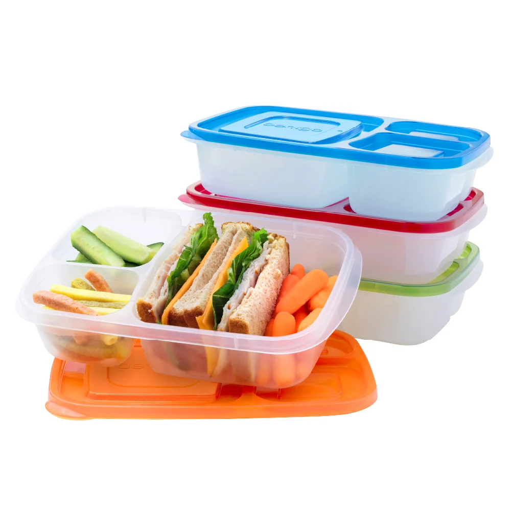 Bentgo Easyboxes 3-Compartment Food Containers 8-Piece Set - Pastels