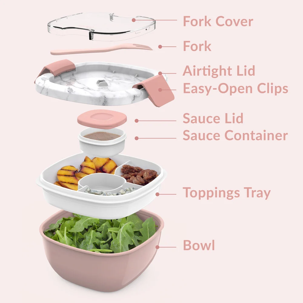 Bentgo Salad Container (2-Pack) - Blush Marble - Image 47