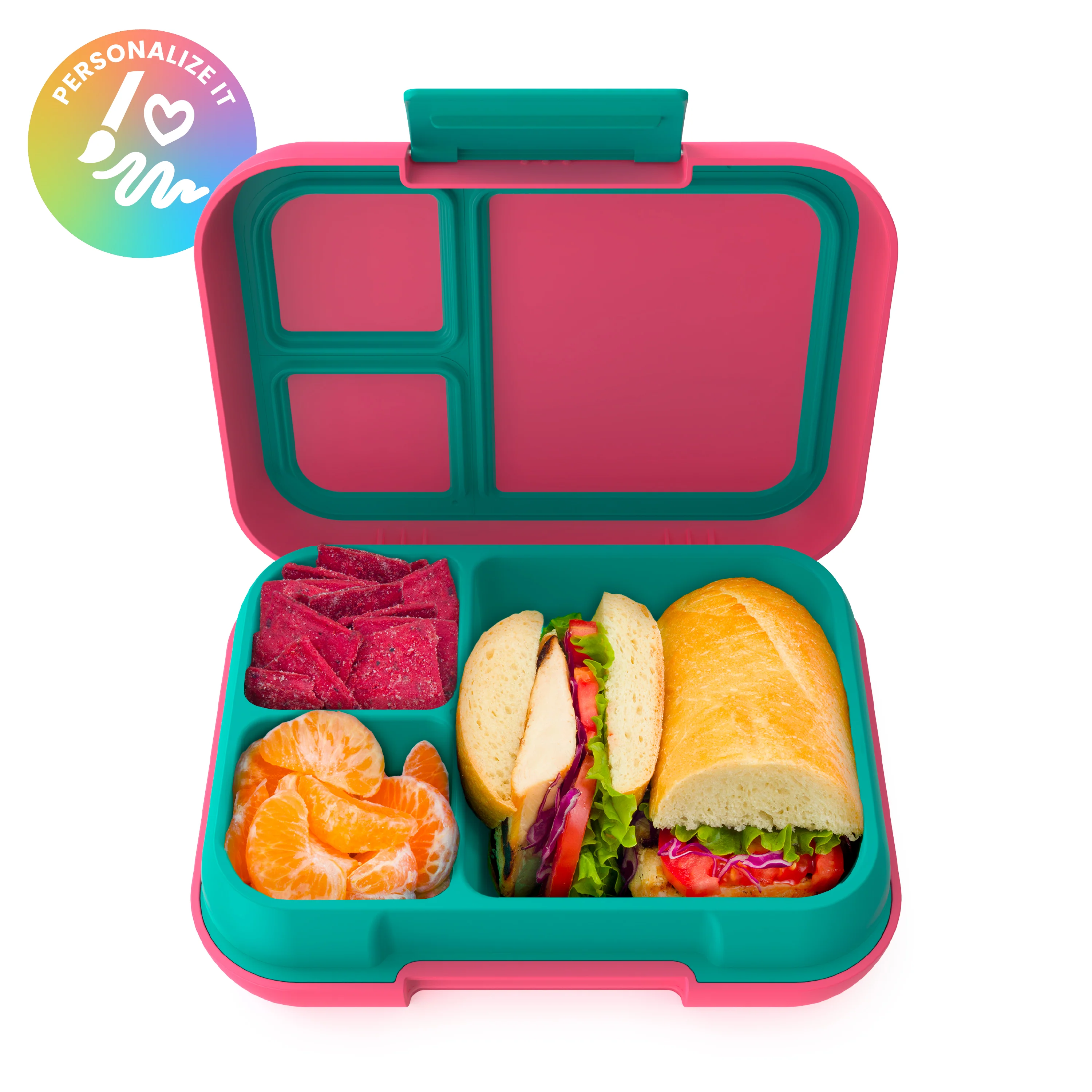 Bentgo Pop Lunch Box - Personalized - Flame Red/Turquoise
