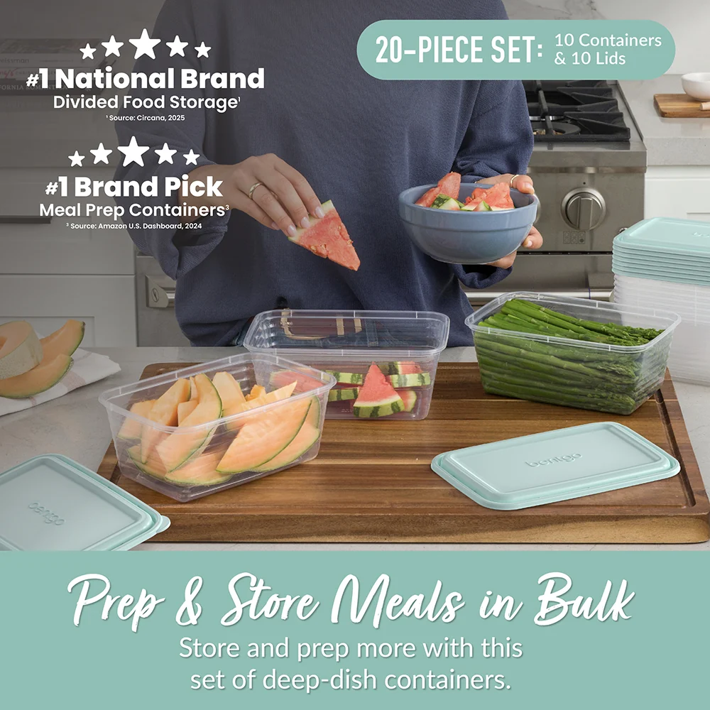 Bentgo Prep 8-Cup Deep-Dish Container (20-Piece Set) - Image 2