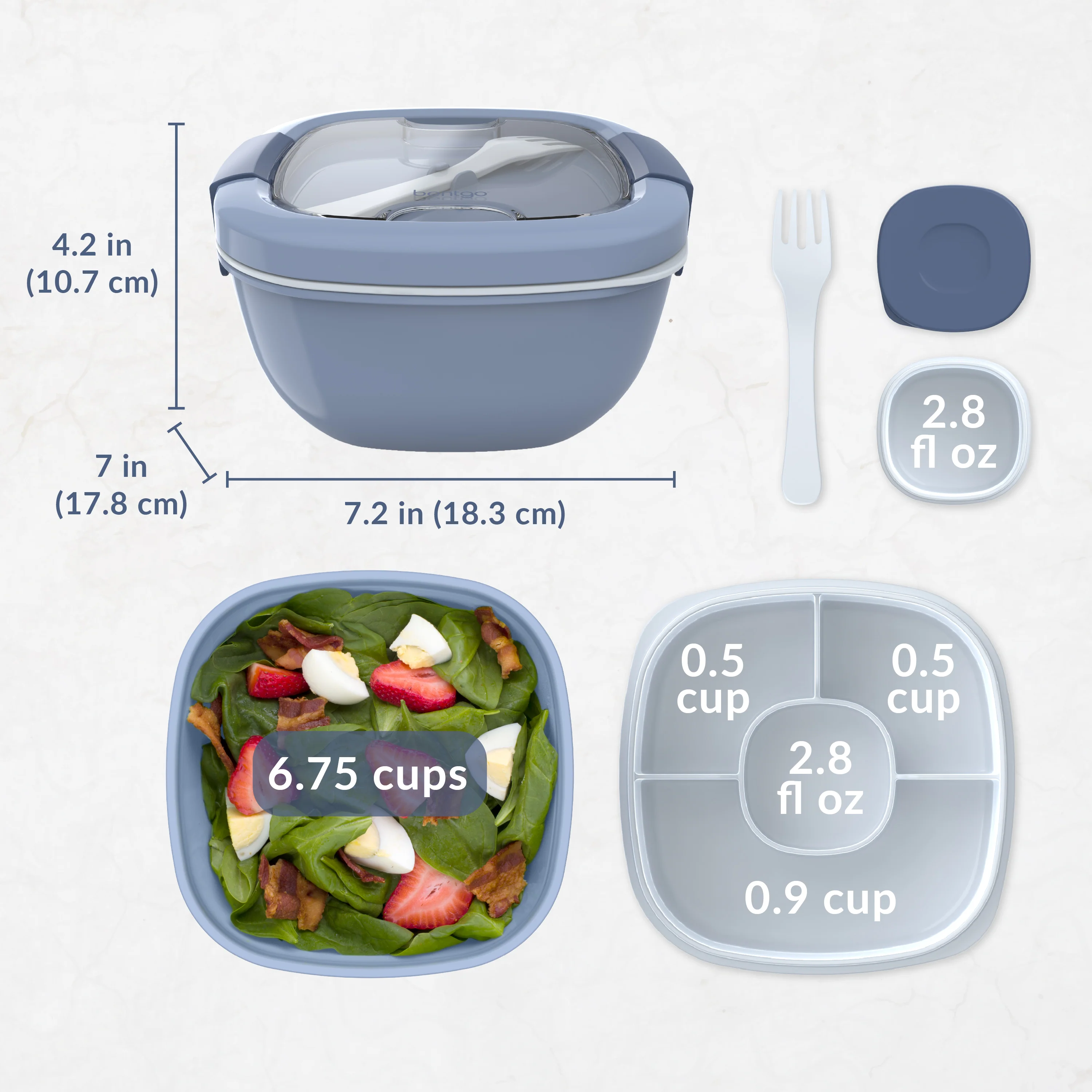 Bentgo Salad Container (2-Pack) - Blush Marble - Image 56