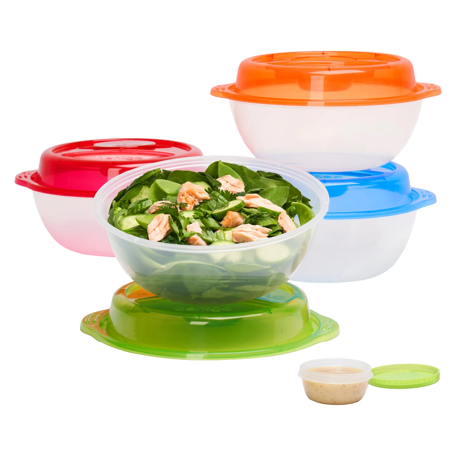 Bentgo Easyboxes Salad-to-Go Containers 8-Piece Set - Jewel Brights