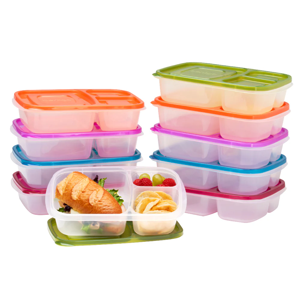 Bentgo Easyboxes 3-Compartment Food Containers 20-Piece Set - Jewel Brights