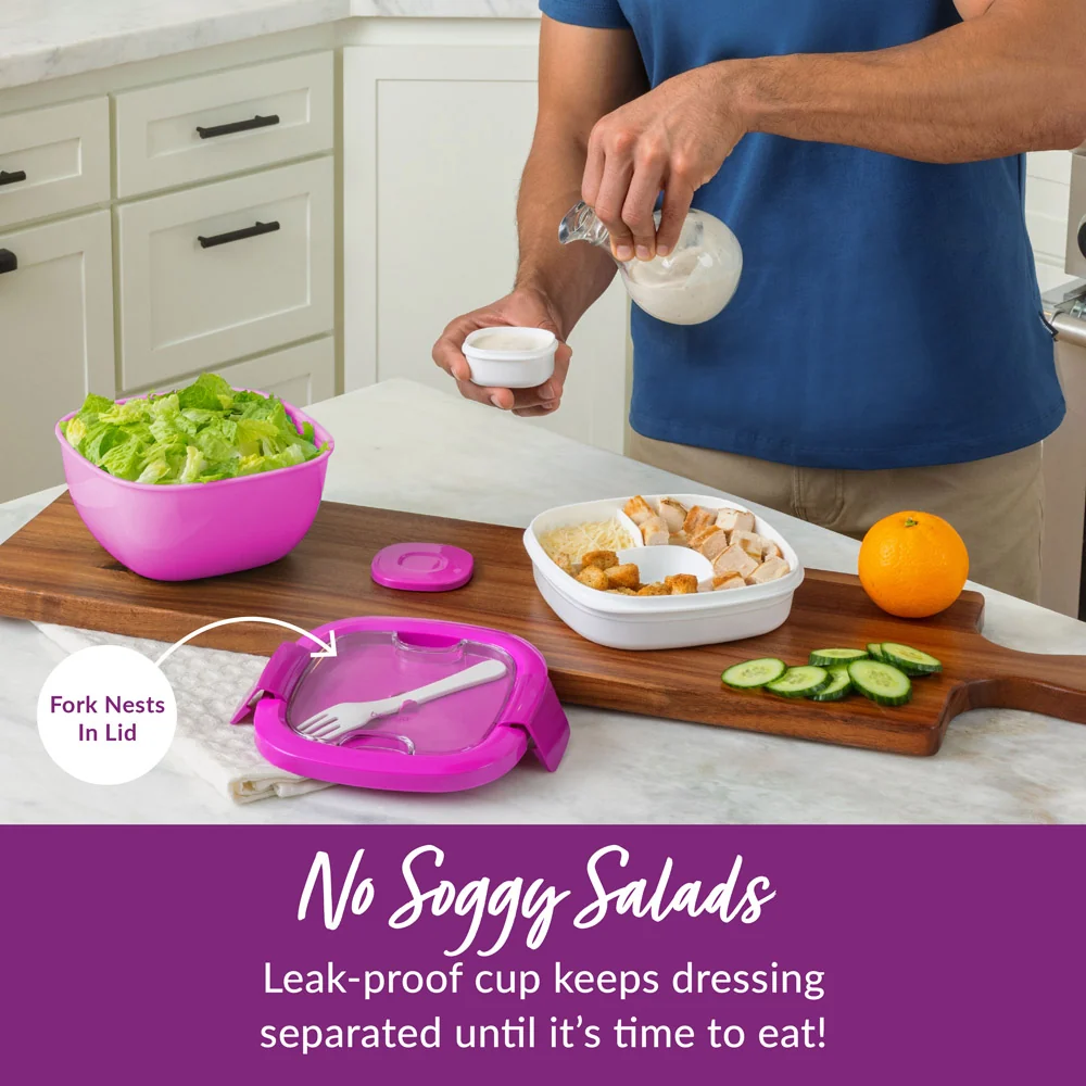 Bentgo Salad Container (2-Pack) - Blush Marble - Image 21