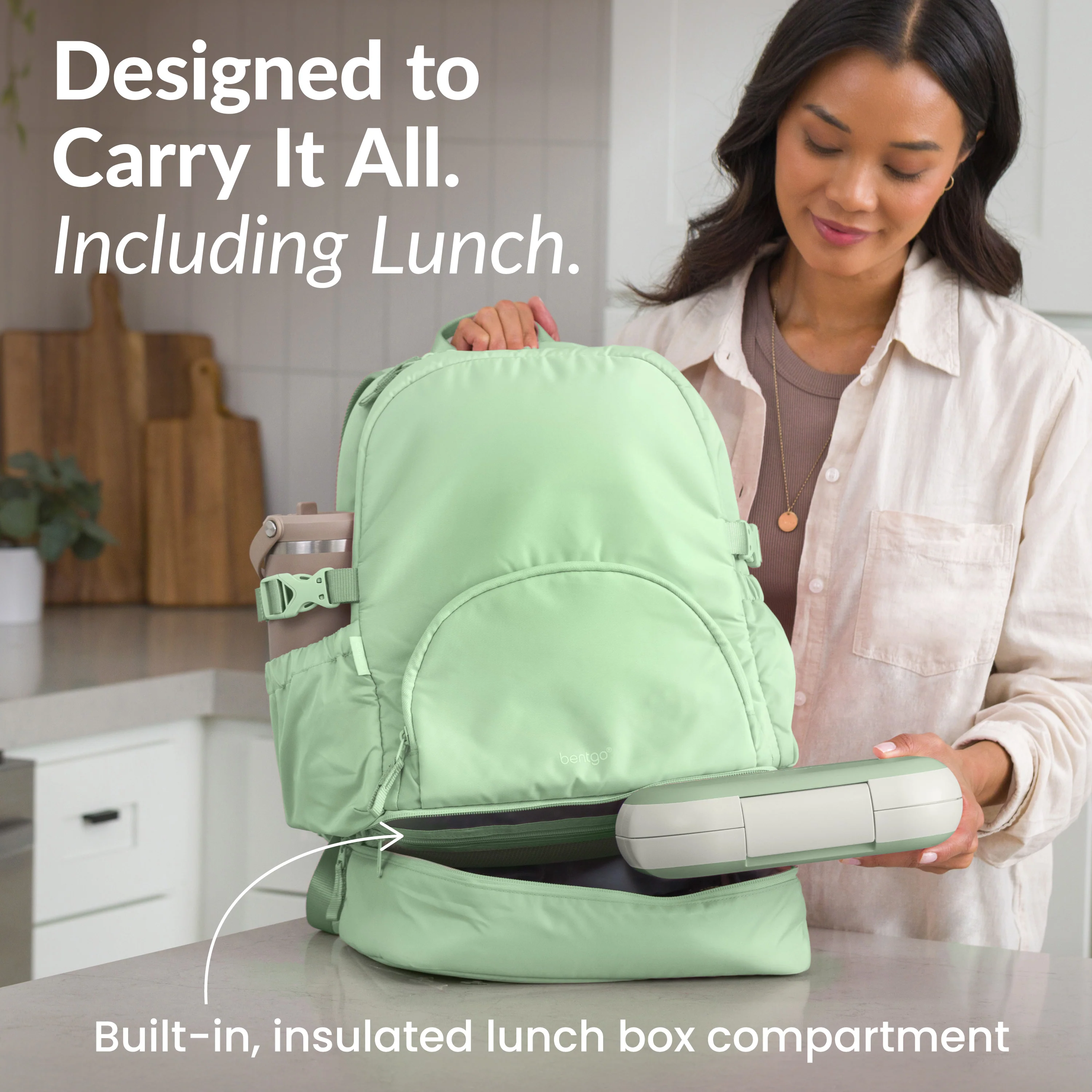 Bentgo 2-in-1 Backpack & Lunch Bag - Bone - Image 9