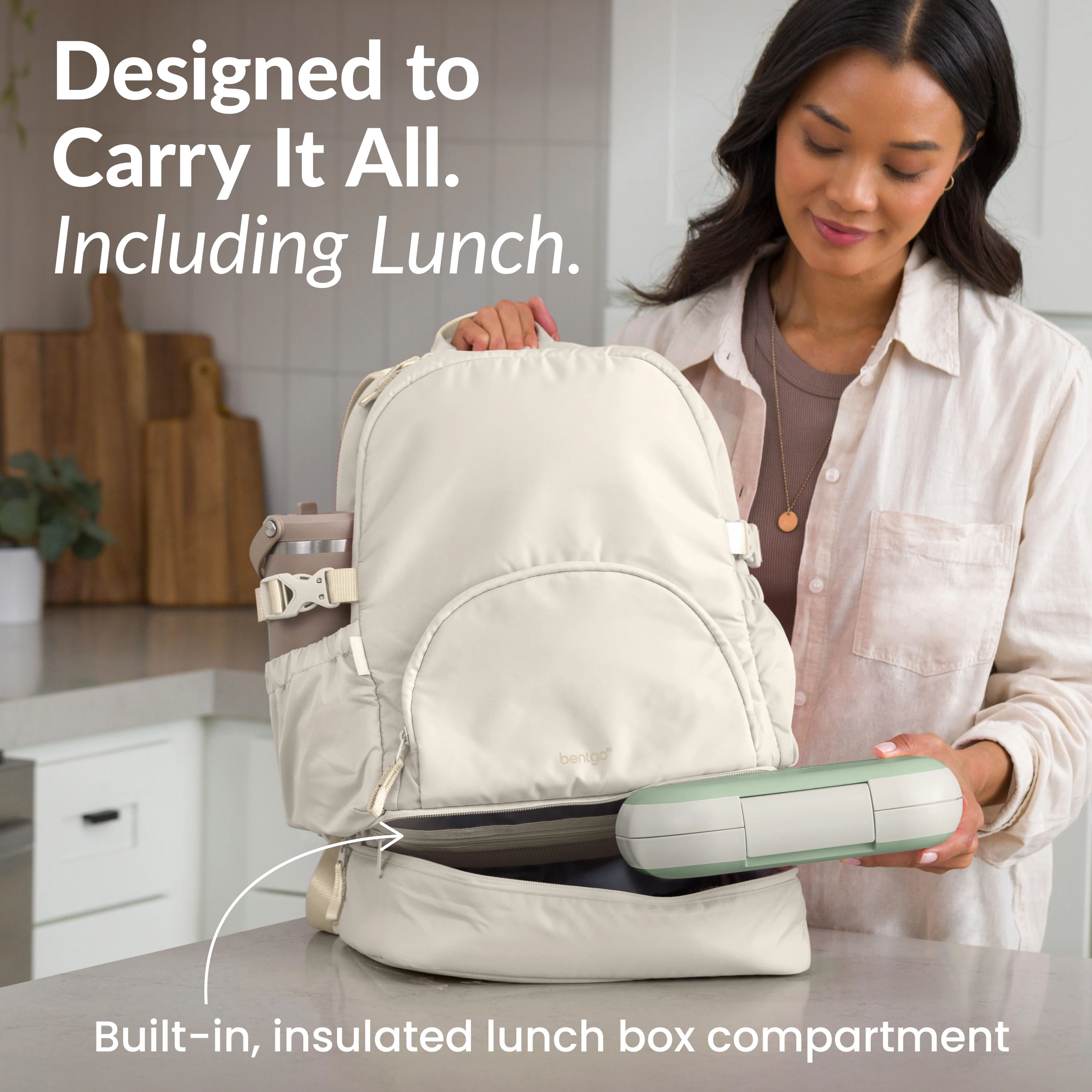 Bentgo 2-in-1 Backpack & Lunch Bag - Bone - Image 2