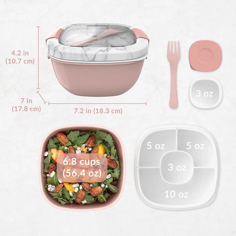 Bentgo Salad Container (2-Pack) - Blush Marble - Image 48