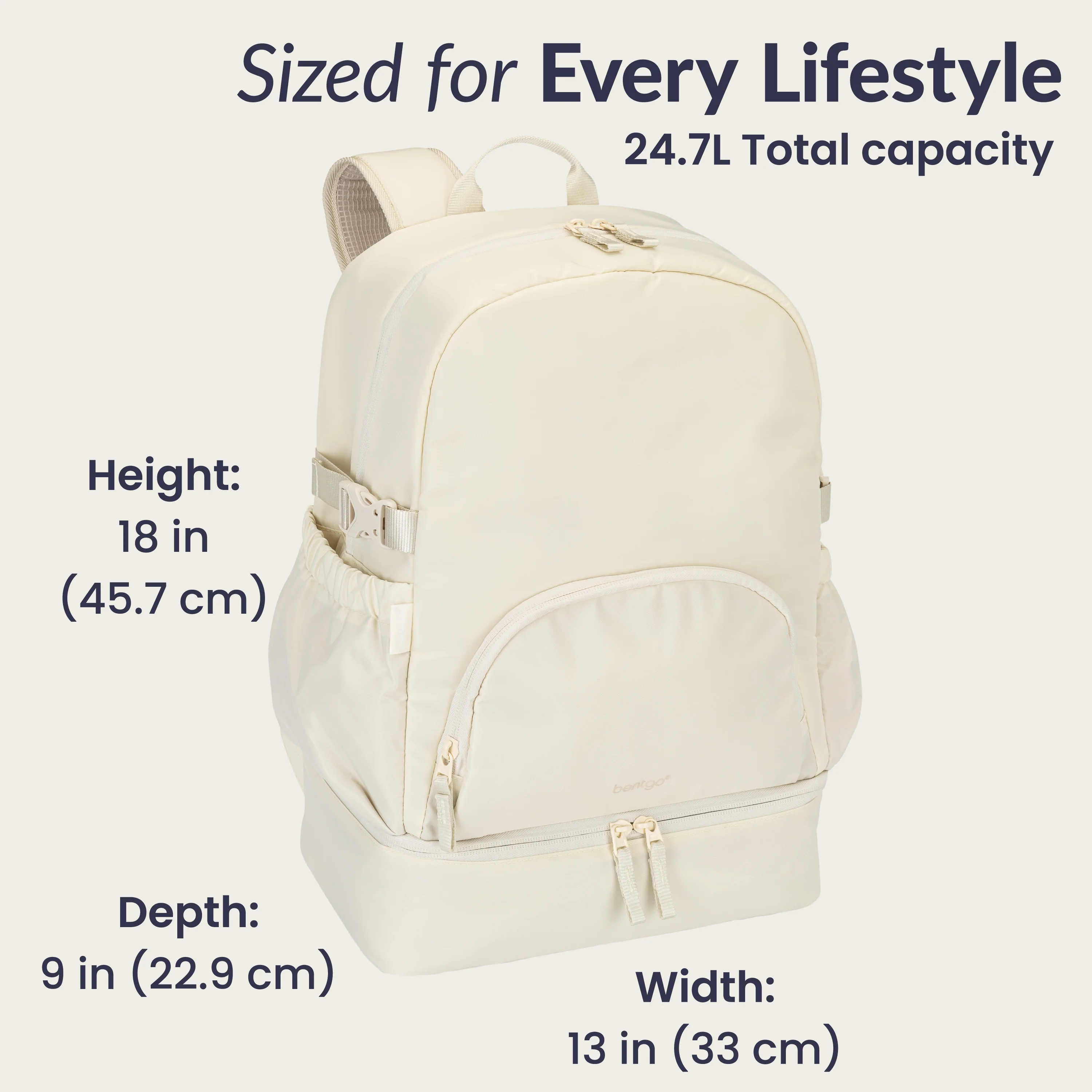Bentgo 2-in-1 Backpack & Lunch Bag - Bone - Image 7