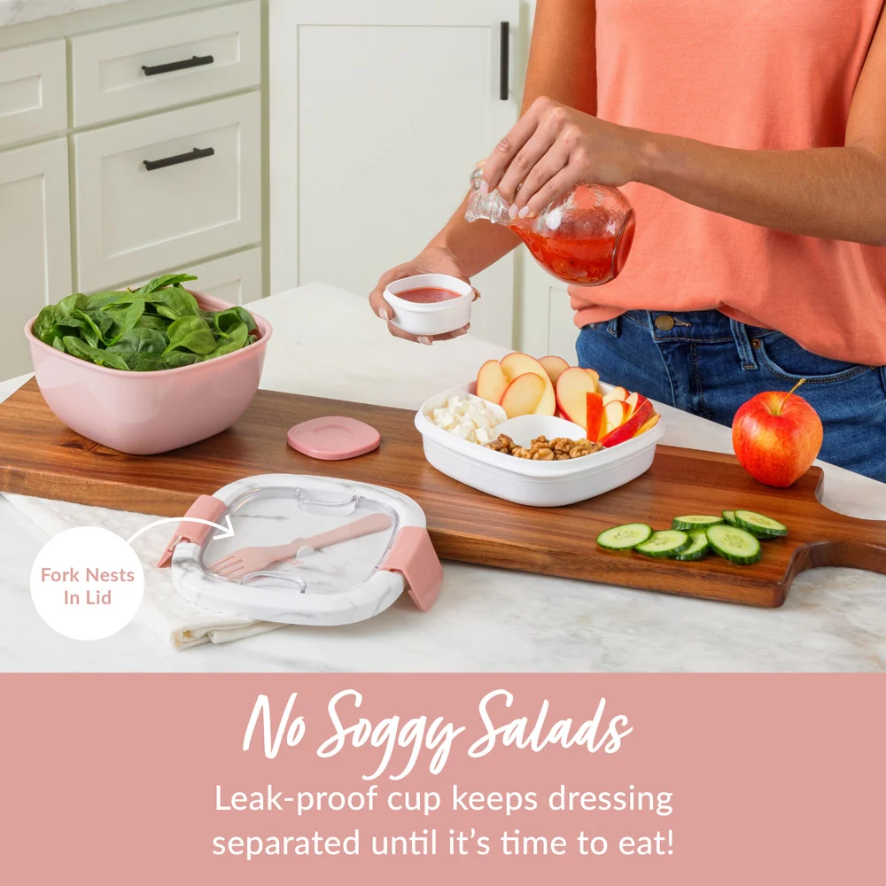 Bentgo Salad Container (2-Pack) - Blush Marble - Image 45