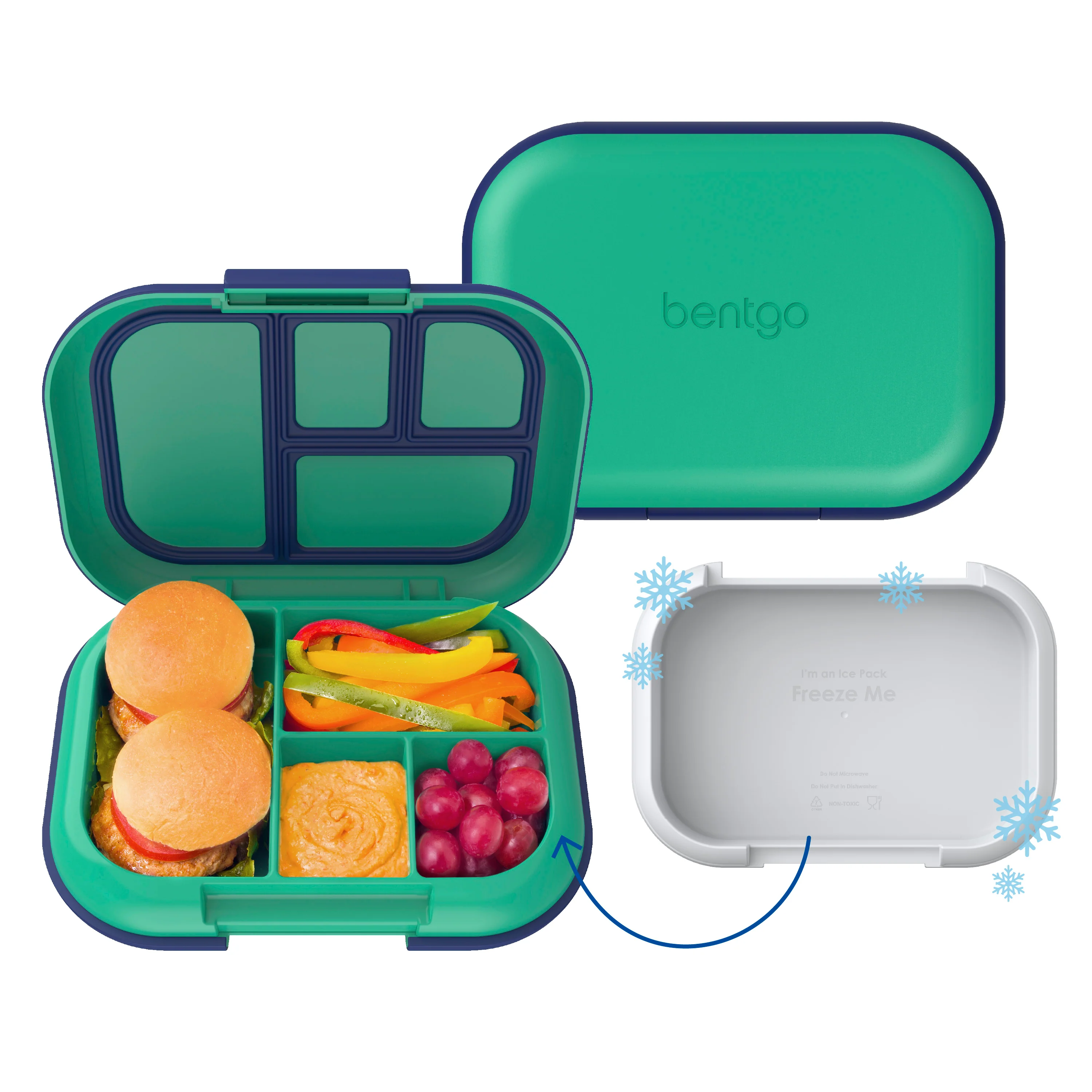 Bentgo Chill Kids Lunch Box (2-Pack) - Fuchsia/Teal