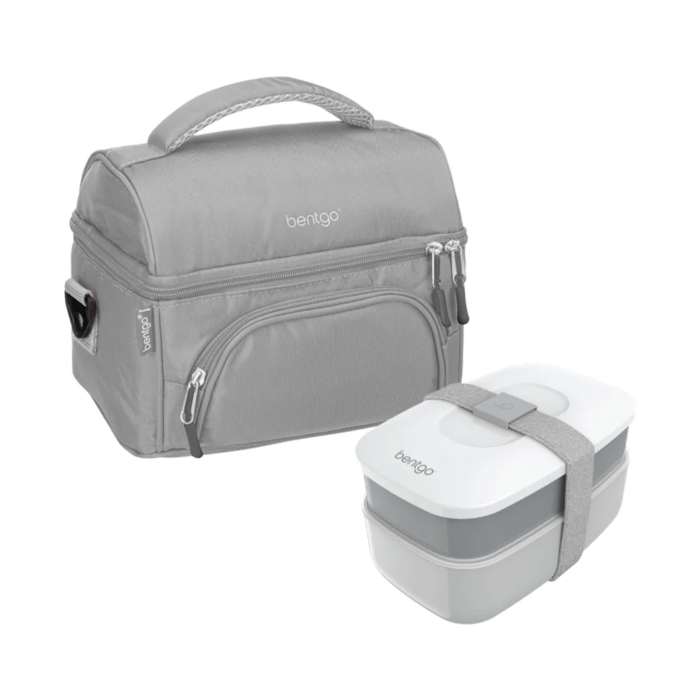 Bentgo Classic Lunch Box & Deluxe Bag - Gray