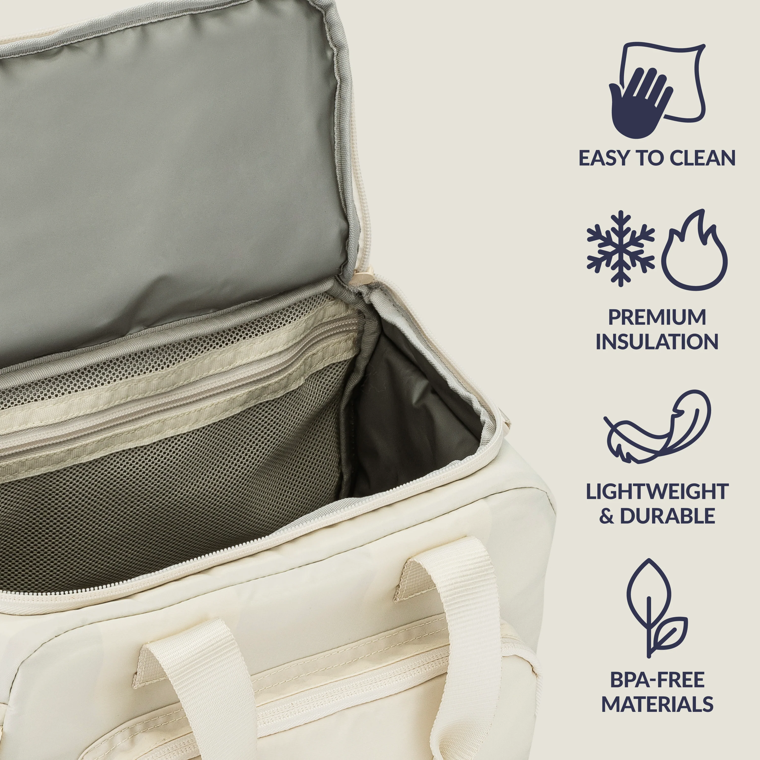 Bentgo Insulated Lunch Bag - Bone - Image 10