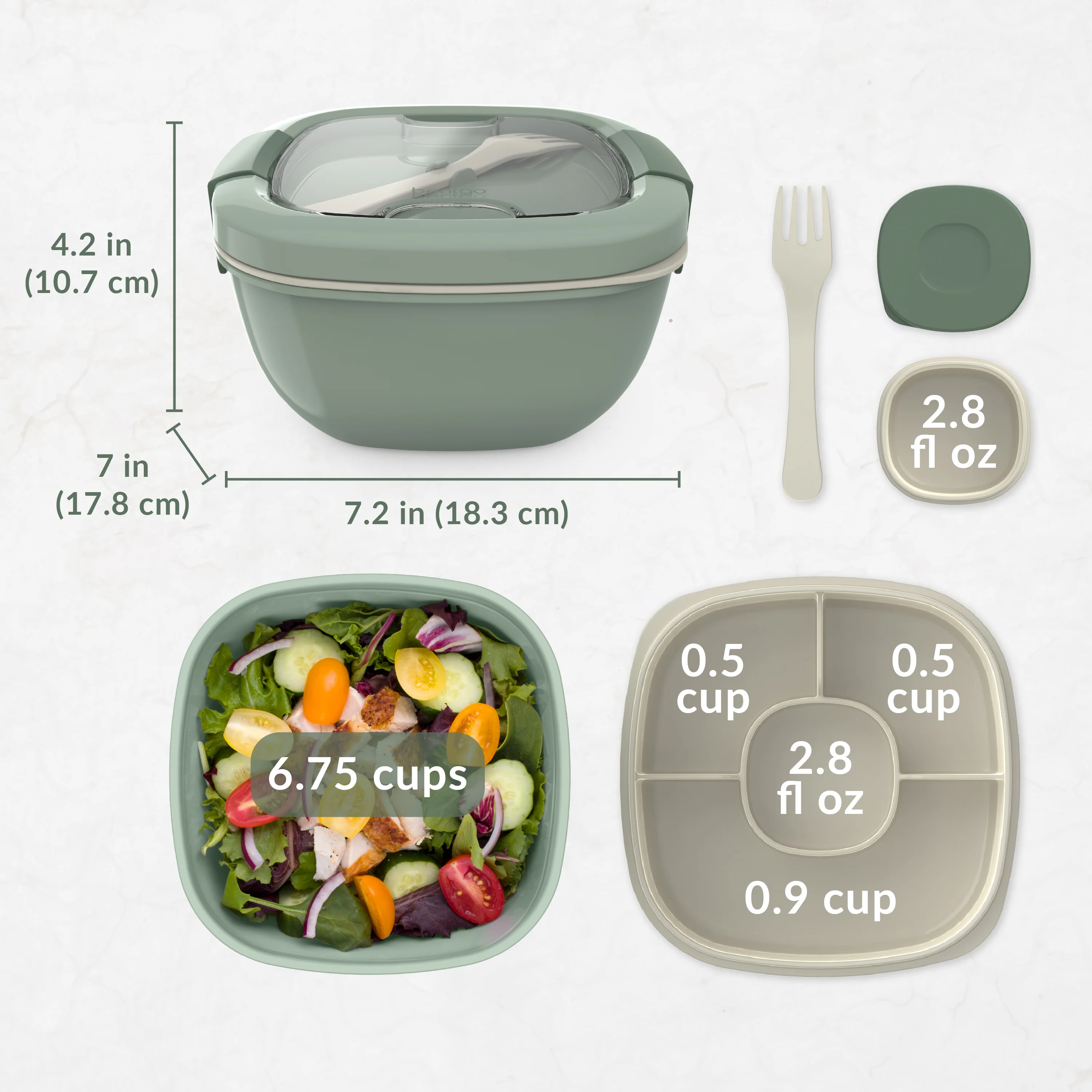 Bentgo Salad Container (2-Pack) - Blush Marble - Image 40