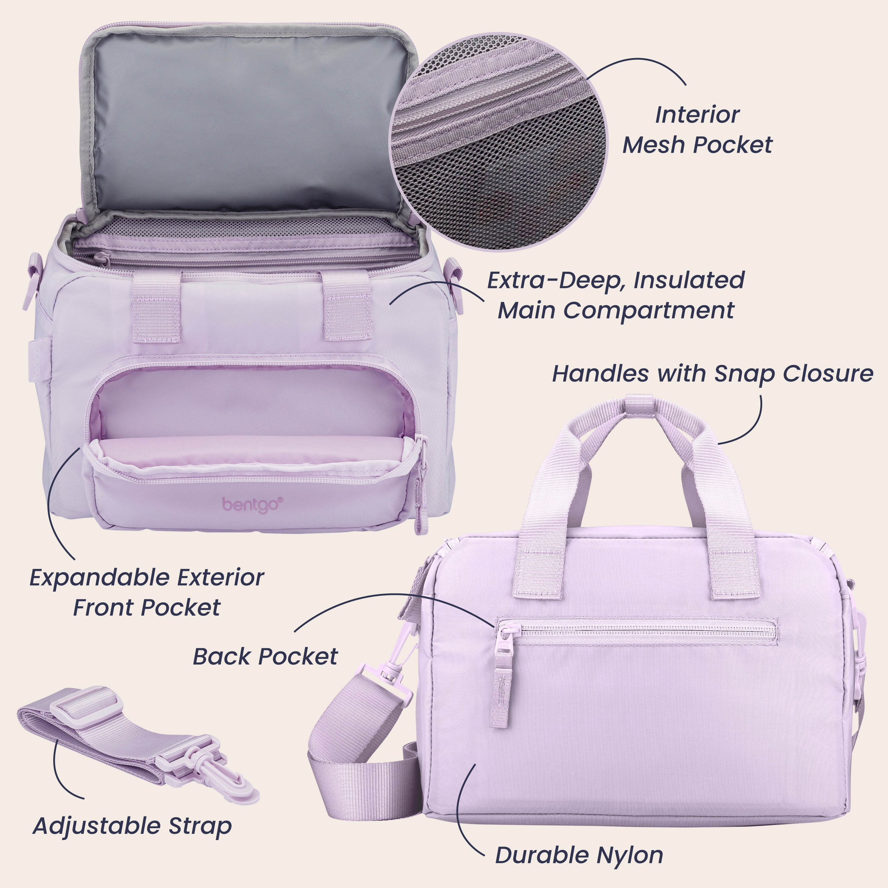 Bentgo Insulated Lunch Bag - Bone - Image 26